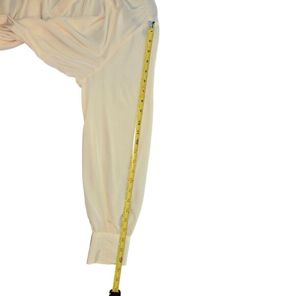 Worthington Womens Long Sleeve Ivory Blouse With Button Closure & Pleated Detail - Picture 6 of 8